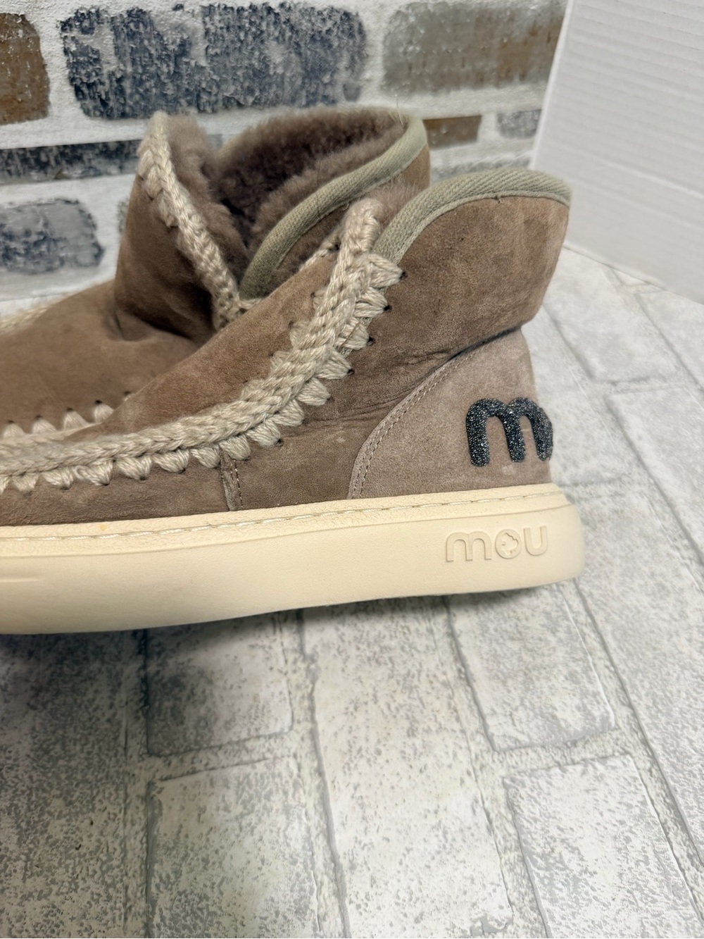 Eskimo shearling lined bootie Bold Glitter Logo size 39 - Picture 6 of 13